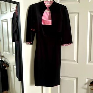Nordstroms D&K Collection All silk evening dress with matching bolero jacket